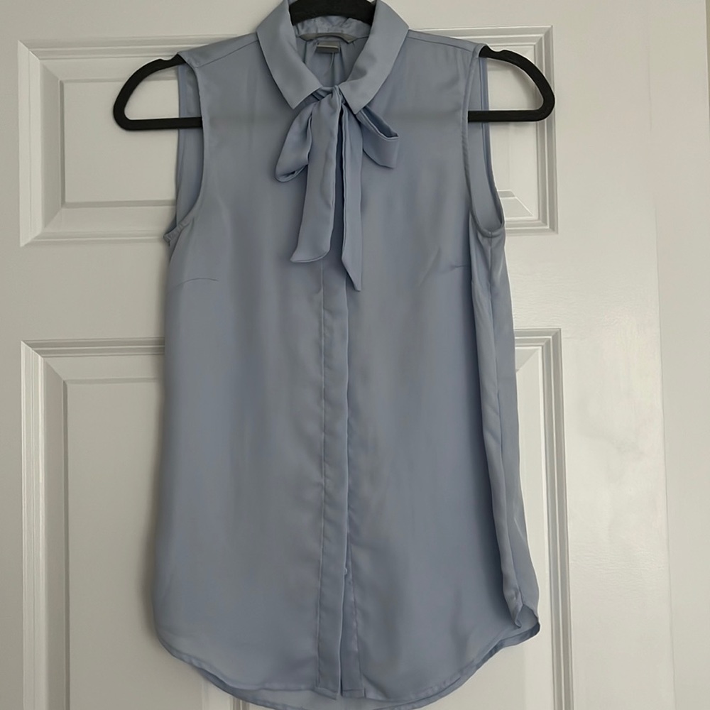 H&M blue tank blouse